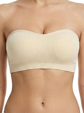 Non-Slip Silicone Grip Wireless Bandeau Strapless Push-Up Bra